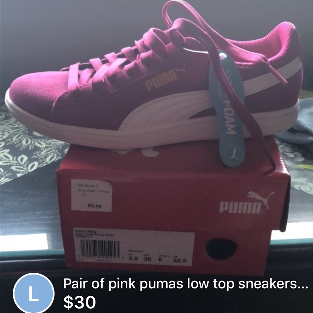 Pink pumas cloud foam brand new